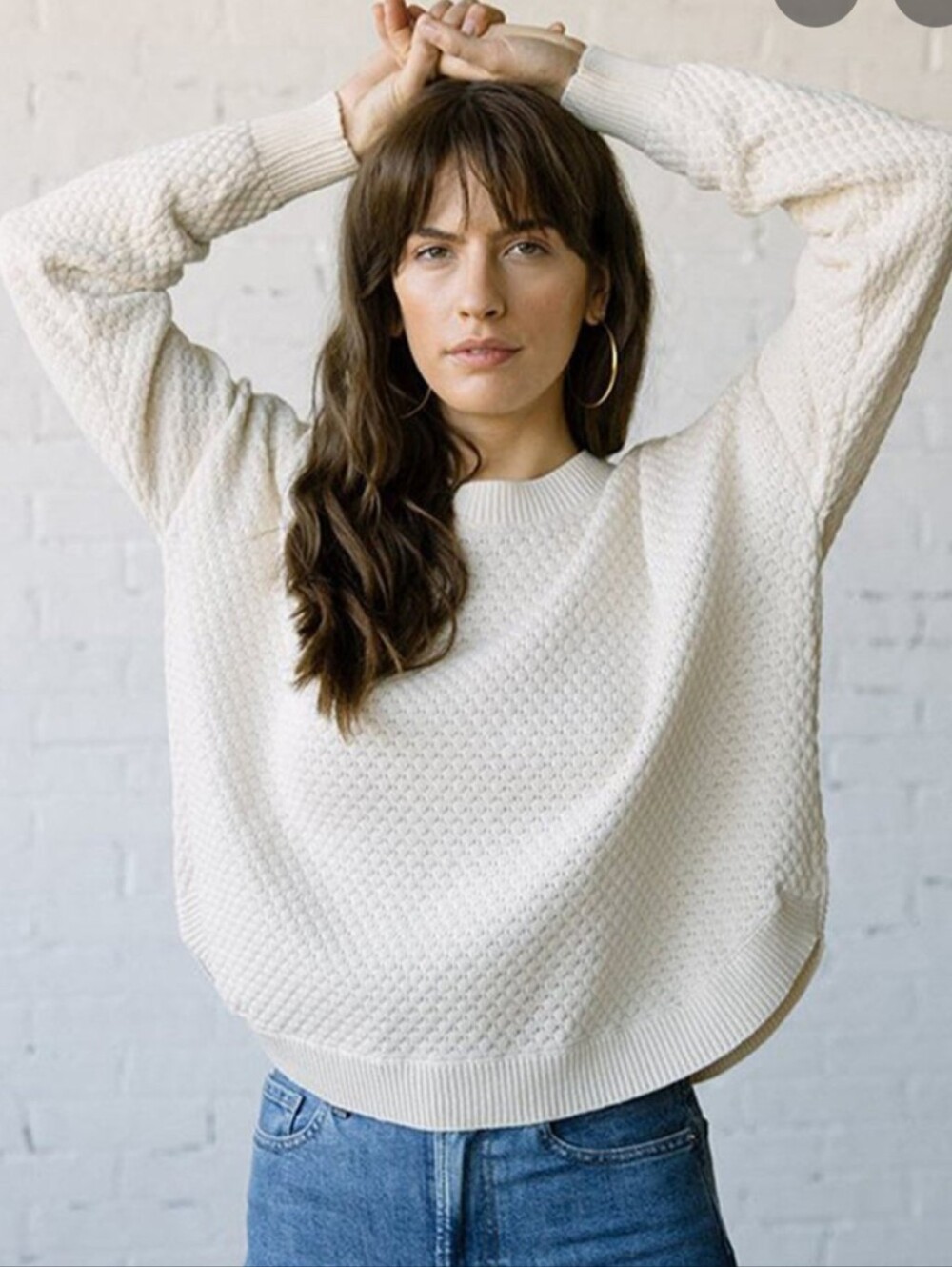 Like New Tradlands Cream Jude Pullover Sweater